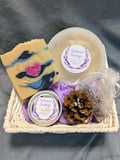 Gift Baskets for Her with Silver Lip Balm