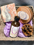 Gift Baskets for Him with After Shave and Shaving Soap in a Rose Gold Tin