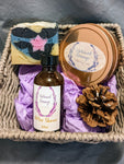 Gift Baskets for Him with After Shave and Shaving Soap in a Rose Gold Tin